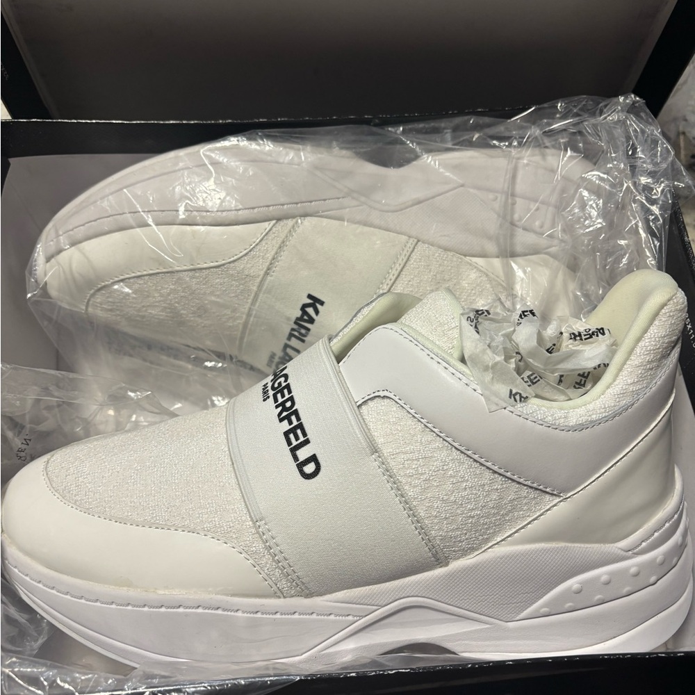 Karl Lagerfeld  Cream Sneakers